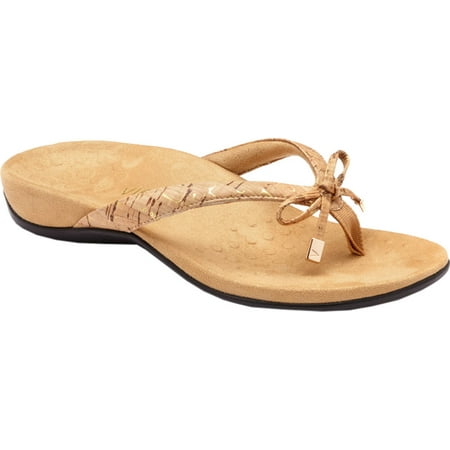 

Women s Vionic Bella II Thong Sandal Gold Cork Leather 10 W