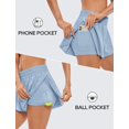 thumbnail image 3 of Shorts CRZ YOGA 2 en 1 de tiro alto de secado rápido azul M, 3 of 8
