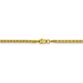 thumbnail image 4 of 14k Yellow Gold 16 Inch 2.4mm Concave Anchor Chain Necklace Pendant Charm Flat, 4 of 9