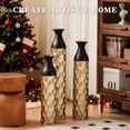 thumbnail image 5 of Floor Vases Decorative Tall - 24.8/29.1/33.8 in Metal Cylinder Vases Extra Large Decorative Vase Set of 3 Living Room Luxury Big Standing Decor for Dining Bedroom Home Corner Indoor, 5 of 17