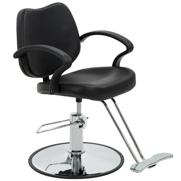 FDW Classic Hydraulic Barber Chair, for Salon Beauty Spa Haircutting Hair  Styling, Barber Shop Equipment, Heavy Duty Frame (Black) 