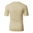 thumbnail image 4 of H2H Mens Basic Fashion V-neck T-shirst SAND US XS/ASIA S (CMTTS0197), 4 of 6
