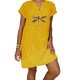 thumbnail image 2 of Vestido de cáñamo de bambú con estampado de cobertura suelta y cuello en V retro vintage de manga corta para mujer Fridja  qw6035, 2 of 6