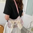thumbnail image 6 of Jiibva Retro Bow Handbag Bow Pearl Shoulder Bag Fashionable Pearl Armpit Bag Large Capacity Underarm Bag Sweet Crossbody Bags, 6 of 7