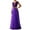 Purple, variant on Women's Evening V-Neck Dress Sequined Chiffon Splicing Evening Gown Long Skirt