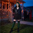thumbnail image 2 of Voska Women's Halloween Print Thigh High Tube Socks Soft Stretchy Party Holiday Festival Decor C One Size, 2 of 6
