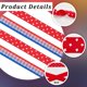 thumbnail image 5 of 2 rollos de cinta con borde de alambre de 10 yardas de 3/8 de pulgada con diseño de estrellas patrióticas a cuadros, apliques del 4 de julio para coronas del Día de los Caídos, decoraciones DIY., 5 of 5