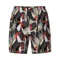 thumbnail image 4 of Lsque Mens Swim Trunks Roosters 2 Pattern - Bathing Suit Compression Liner - Beach Swim Shorts Swimwear - (S-3XL) - Stretch Quick Dry -Small, 4 of 9