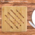 thumbnail image 2 of Tapete aislante para mesa de 15cm, tapete de bambú hueco cuadrado, 1 unidad, 2 of 5