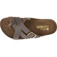 thumbnail image 5 of Women's White Mountain Hobo Toe Loop Sandal Brown Leather 6 M, 5 of 6