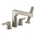 thumbnail image 3 of Delta T4774 Zura Four Hole Widespread Deck Mounted Roman Tub Filler - Nickel, 3 of 9