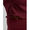 thumbnail image 4 of Hanes Originals Women's Rib Shirred Crop Top Mulled Berry L, 4 of 4