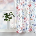 thumbnail image 2 of Fragrantex Floral Print Semi-Sheer Kitchen Curtains, 28” x 24” (2 Panels), 2 of 5