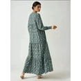 thumbnail image 7 of Printed Crew Neck Viscose Maxi Dress, 7 of 7