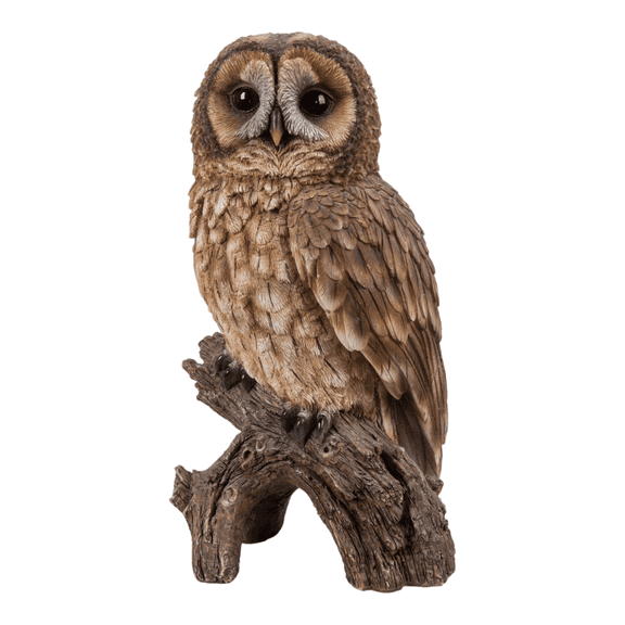 Hi-Line Gifts 12.25" Owl on Stump Outdoor Garden Statue