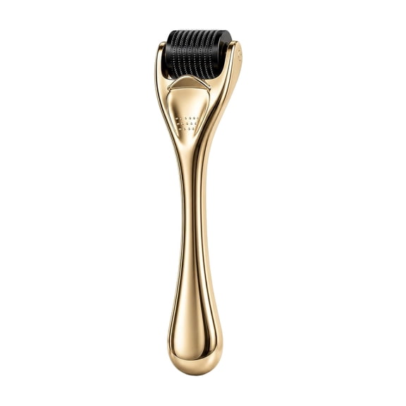 Derma Roller 0.25mm with 540 Titanium Microneedle Roller for Women & Men, Gold Roller for Face Skin Hair & Beard, Includes Storage Case