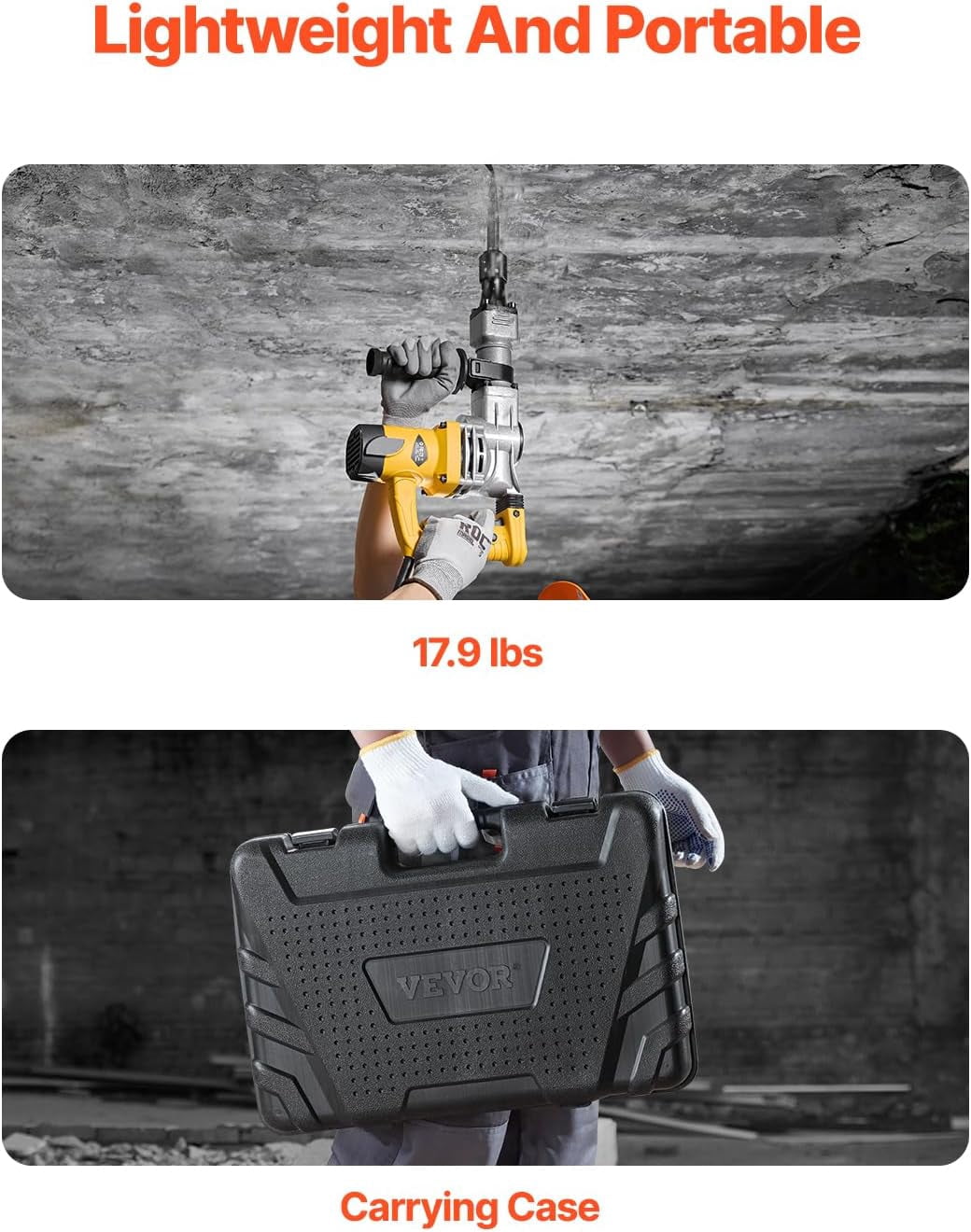 Demolition Jack Hammer, MAX 1400W Electric Jackhammer Heavy Duty, 2900 BPM Concrete Breaker 2pcs Chisels Bits Chipping W/Case, Gloves