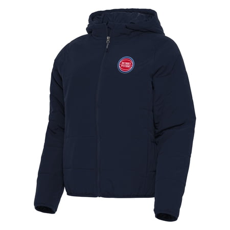 Women s Antigua Navy Detroit Pistons Universe Full-Zip Puffer Jacket