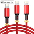 thumbnail image 1 of Cshidworld Paquete de 3 [Certificado por Apple MFi] Cargador Lightning Cables (3/6/6 Pies), Cable de Carga Rápida de Nylon Compatible con iPhone 13/13 pro/12/11/11 Pro/X/XS Max/XR/ iPad Air 2/Mini Ai, 1 of 8