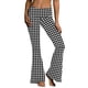 thumbnail image 1 of Pantalones acampanados de yoga deportivos con estampado de cintura elástica y cintura alta para mujer Pompotops ulkah944413, 1 of 6