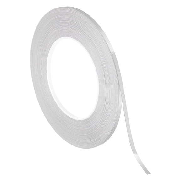 Uxcell Metalized Polyester Film Tape, Metallic Decor Tape for Detailing Accent Wall Brushed Silver, 5/32 inch x 55 Yards
