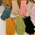 thumbnail image 4 of Women Winter Gloves 1 Pair Color Elastic Thickened Soft Plush Warm Windproof, 4 of 5