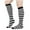 Black, variant on FAZVAOO Crew Socks for Women Cotton Warm Striped Socks Black