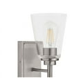 thumbnail image 5 of Wakefield 5.25 in. 1-Light Brushed Nickel Modern Wall Mount Sconce Light with Clear Glass Shade, 5 of 6