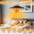 thumbnail image 3 of CozyHome Electric Infrared Hanging Heater for Outdoor Use, 1500W Patio Hanging Heater with 3 Adjustable Modes, IP55 Waterproof Ceiling Heater for Porch, Garage, Balcony, Black, 3 of 8