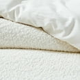 thumbnail image 5 of Lush Decor Lotti Boucle Duvet Cover 3 Piece Set King Soft White - White Duvet Cover- Textured Cozy Bedding Set - Modern Minimalist Decor, 5 of 11