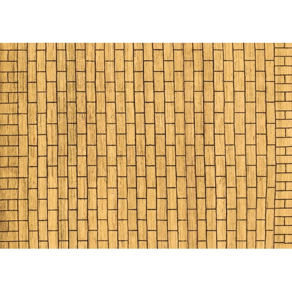 Ahgly Company Indoor Rectangle Solid Brown Modern Area Rugs, 4' x 6'