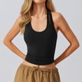 thumbnail image 2 of Kingdiese Women's Detachable Bra Pad V Neck Stylish Back Sports Vest Satin Top for Women, Size S, 2 of 5