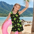 thumbnail image 3 of Xoenoiee Jamaica Flag Music Note Print Tankini Swimsuits for Girls Kids, Modest Swimsuit Bathing Suit Two Piece Blouson Tankini with Sports Top and Boyshorts, 14-15 Years, 3 of 7