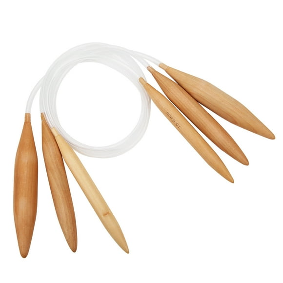 Aiguille Ronde Tressée Bambou Transparente Crochet Tricot Aiguilles Fixes Circulaires 15mm 20mm 25mm pour Fil de Laine