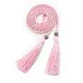 thumbnail image 2 of SPRING PARK 1PC Women Braided Tassel Belt Woven Knot Decor Waist Rope Self Tie Waistband, 2 of 8