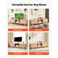 thumbnail image 6 of VEVOR TV Stand, Boho Entertainment Center for TVs up to 59 in, 350 lbs Load Capacity, TV Media Console Table with Adjustable Open Storage Shelves & Sliding Door for Living Room, Bedroom, Burlywood, 6 of 9
