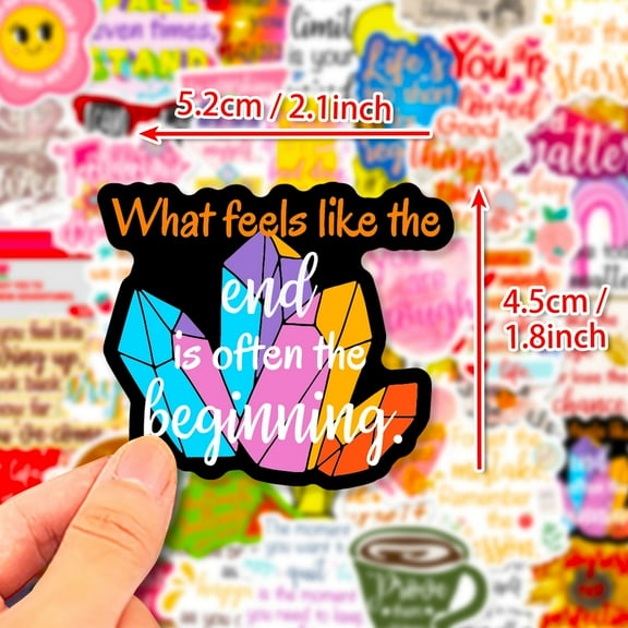 150 PCS Motivational Quote Stickers – Waterproof Text Decals for Journals, Notebooks, Water Bottles & Luggage Decoration