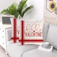 Size Flannel Pillowcase Valentine's Day Saying Plaid Throw Pillow Cover