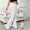 White, variant on Ayolanni Solid Pants for Women Hiking Jogging Straight Leg Pants Drawstring Elastic Waist Slim Green Cargo Pants with Pockets L