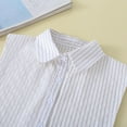 thumbnail image 3 of Zhengup Quality Cotton Striped Detachable Half Shirt Blouse Faux False Collar Dickey Collar for Girls Lady, 3 of 5