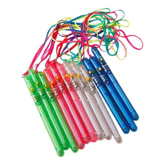 12Pcs Light Up Sticks Night Toy Christmas LED Flashing Wand Handheld Glowing Stick Party Props Club Cheering Props