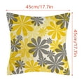 Lizheee Yellow Pillowcase Modern Daisy Pillowcase Decorative Outdoor Linen Square Pillowcase For