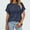 *Blue, variant on ClodeEU Women's Solid Color Casual Bat Sleeve ,Round Neck Short sleeved top , Loose Casual Tee T-Shirt Beige,Womens Plus M
