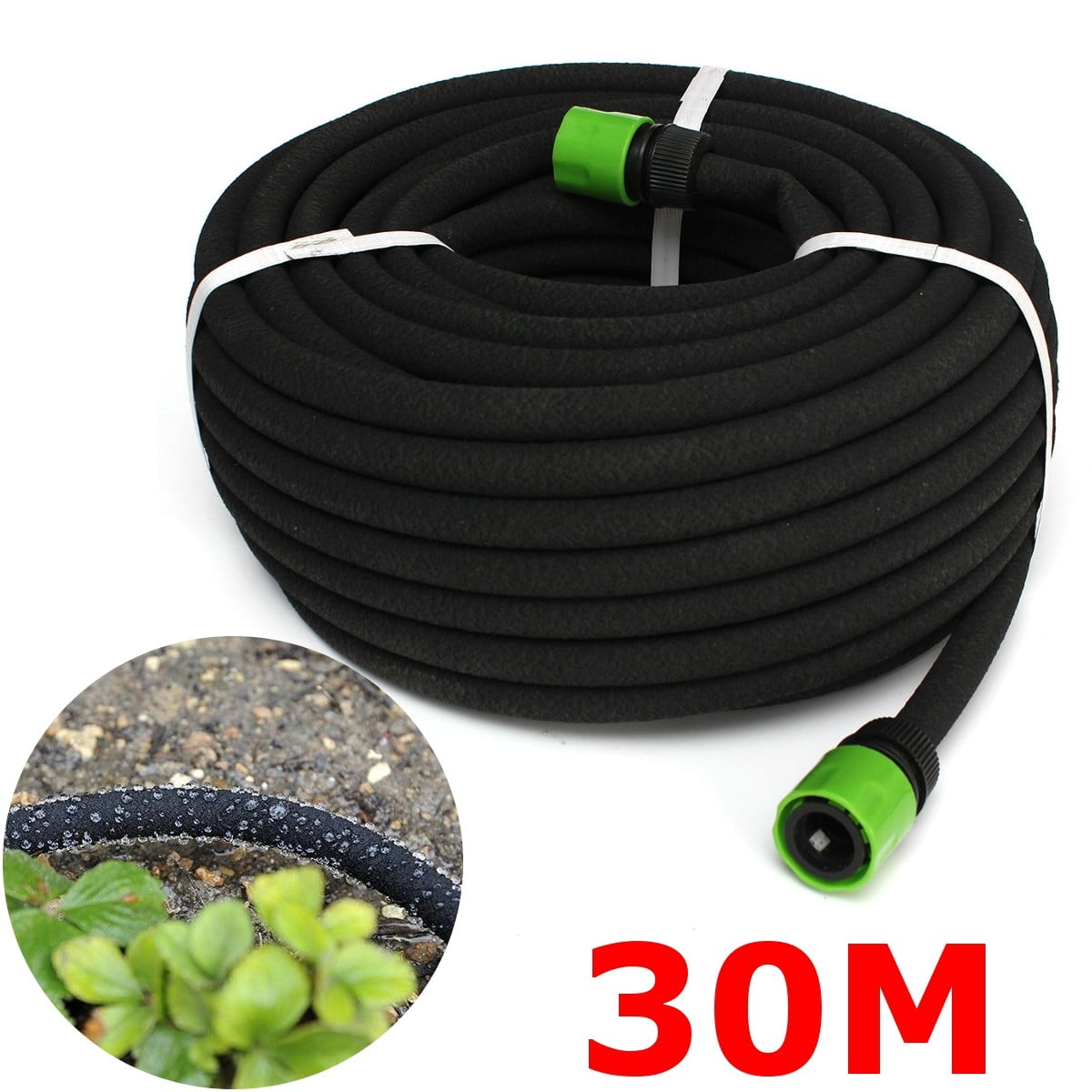Automatic Drip Leaky Watering System Irrigation 30M Garden Porous Soaker Hose 