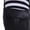 Black and white stri, variant on ZPAQI Cute Strawberry Bows Thigh High Socks for Women Stretch Striped Long Stockings
