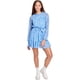 thumbnail image 1 of Trixxi Womens Metallic Short Fit & Flare Dress, blue, Juniors, XL, 1 of 1