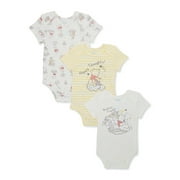 Disney Baby Wishes + Dreams Winnie the Pooh Baby Boys and Girls Unisex Bodysuit, 3-Pack, Sizes 0-12 Months