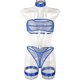 thumbnail image 1 of Ropa interior sexy de tres puntos con perspectiva de malla elástica fina y envoltura de pecho, 1 of 6