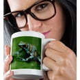 thumbnail image 2 of 3dRose, Blue n brown tree frog on a leaf, 11oz Mug, 2 of 7