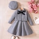 thumbnail image 3 of Gibobby Conjunto para bebé niña Niñas pequeñas invierno manga larga Bowknot abrigo chaleco vestido ropa sombrero trajes(Gris, 4-5 Años), 3 of 5